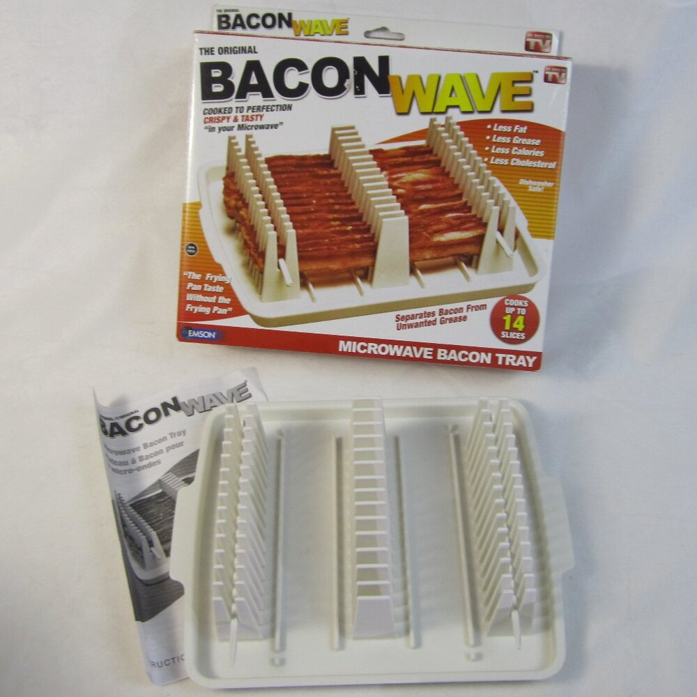 The Original Bacon Wave Microwave Tray -  Cooks Up to 14 Slices As Seen On TV